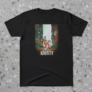 Krusty Clown Graphic T-Shirt – Funny Cartoon Parody Tee – Vintage Movie Style